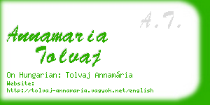 annamaria tolvaj business card