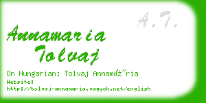 annamaria tolvaj business card